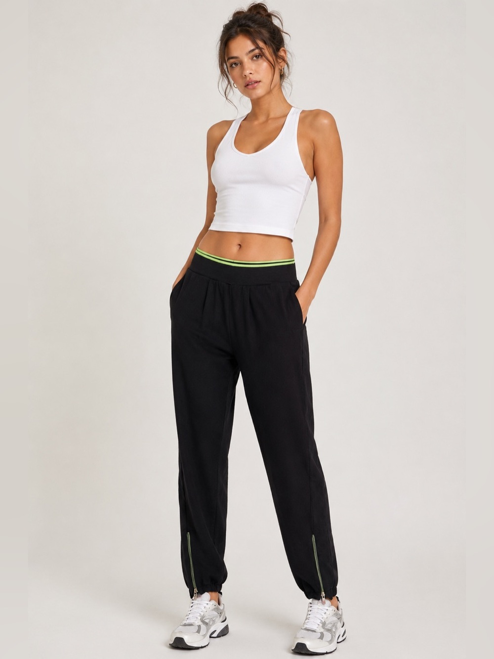 FP Movement by Free People Cashmere Jogger Pants XS Black Luxe Lounge Athleisure